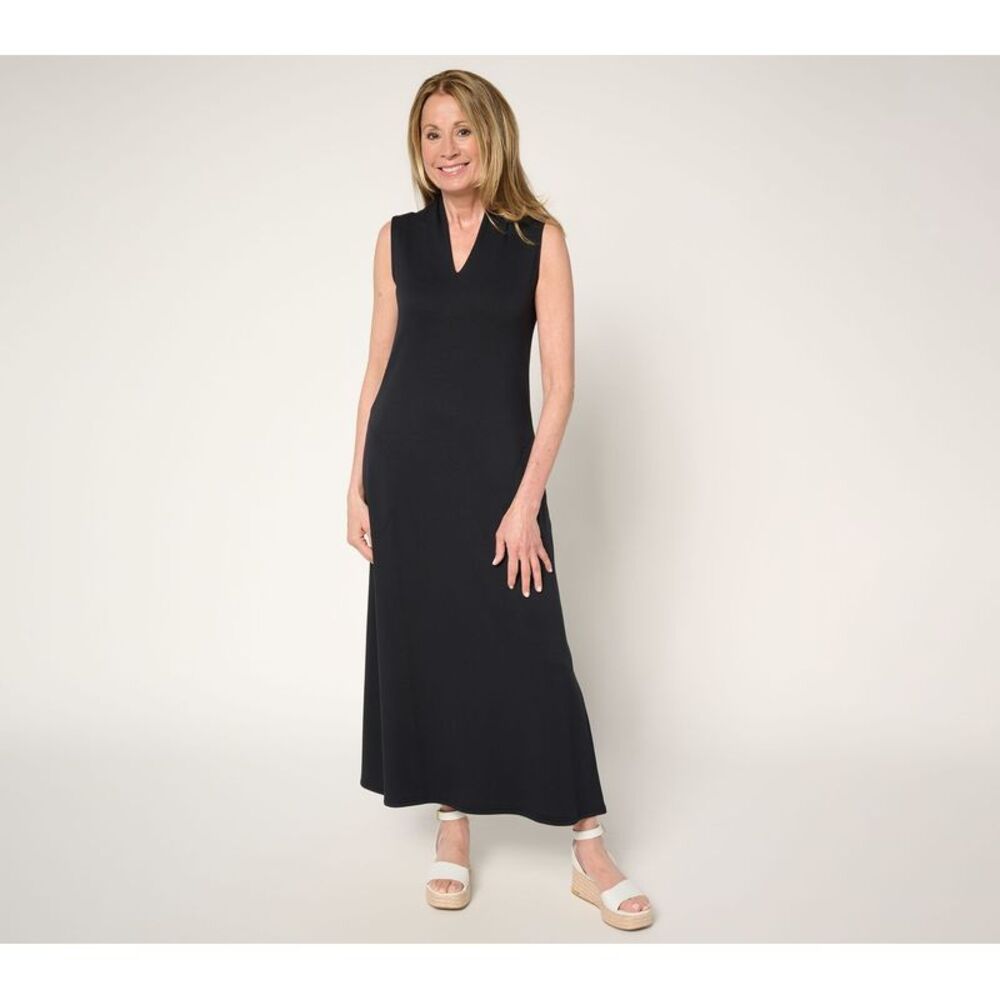 Brandis Dress Out Loud Women's Petite PL Acquitted Knit Maxi Tank Black A689786